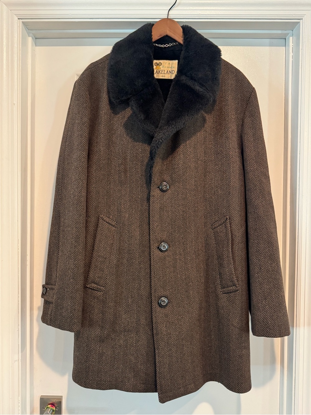 Vintage Made In USA Men’s Wool Coat